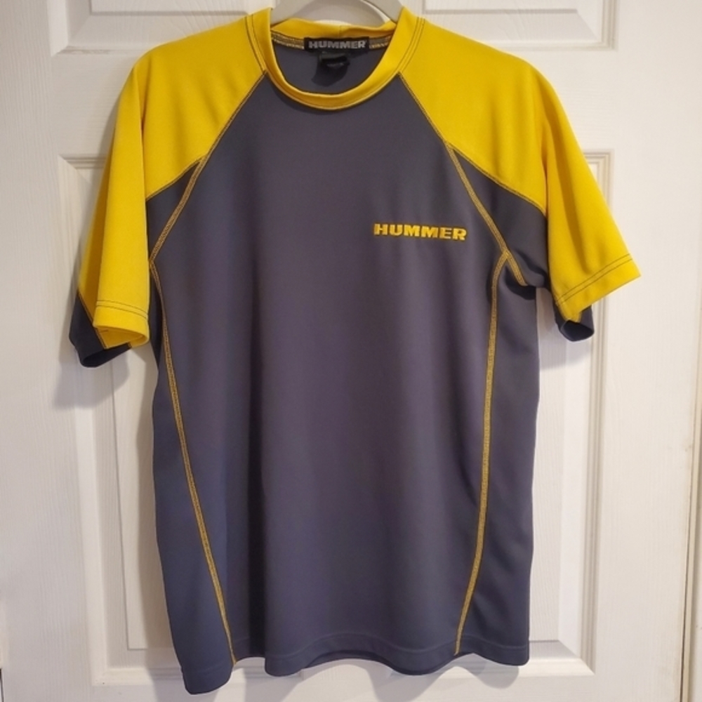 Hummer Athletic Shirt Yellow‎ and Gray Size Medium - Picture 2 of 7